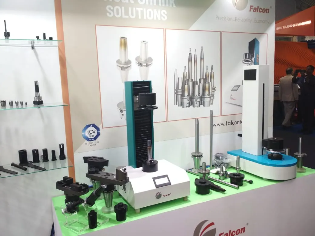 Falcon Toolings exhibition booth setup at IMTEX 2019