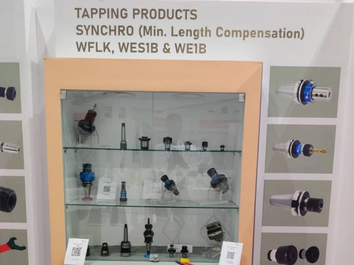 Tapping tools and products displayed by Falcon Toolings at IMTEX 2023