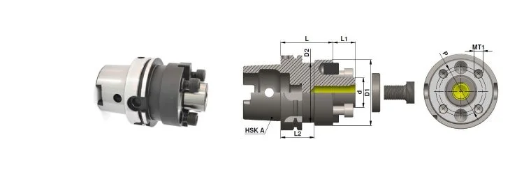 HSK-A100 Flange type Mill Arbor