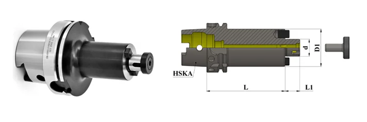 HSK-A100 SMX Face Mill Arbor Spigot TC