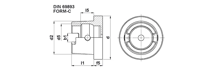 HSK-C DIN 69893 Shank Detail