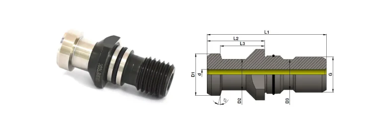 Pull Stud - DIN 69872 A -WITH TC O RING
