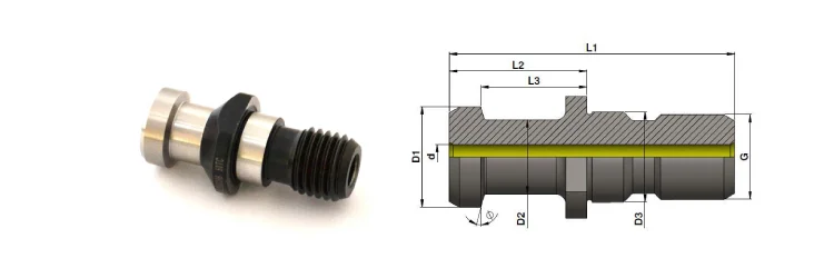 Pull Stud - JIS 6339 SIMILAR TO DIN 69872-A TC