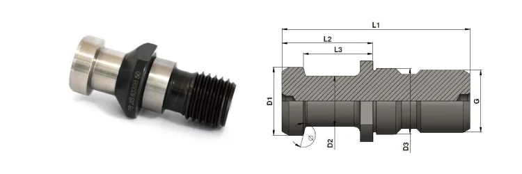 Pull Stud - JIS 6339 SIMILAR TO DIN 69872-A