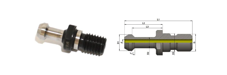Pull Stud - MAS 403 BT with TC hole (Brother M\C)