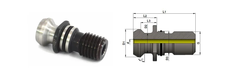 PPull Stud - MAZAK WITH TC HOLE AND O RING